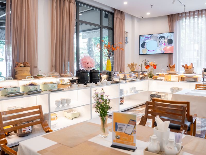 Quầy buffet sáng